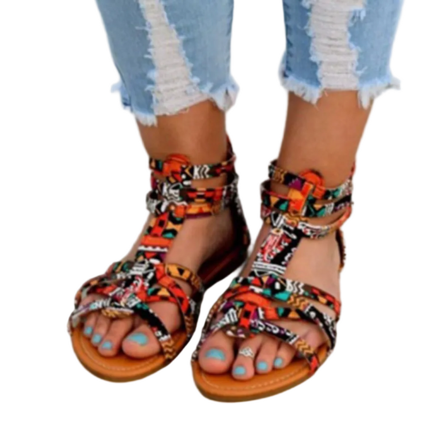 Bunte - Sandalen Damensandalen für den Sommer