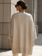 Oversized Poncho für Damen – Strickjacke ‑ Lässiger Übergang