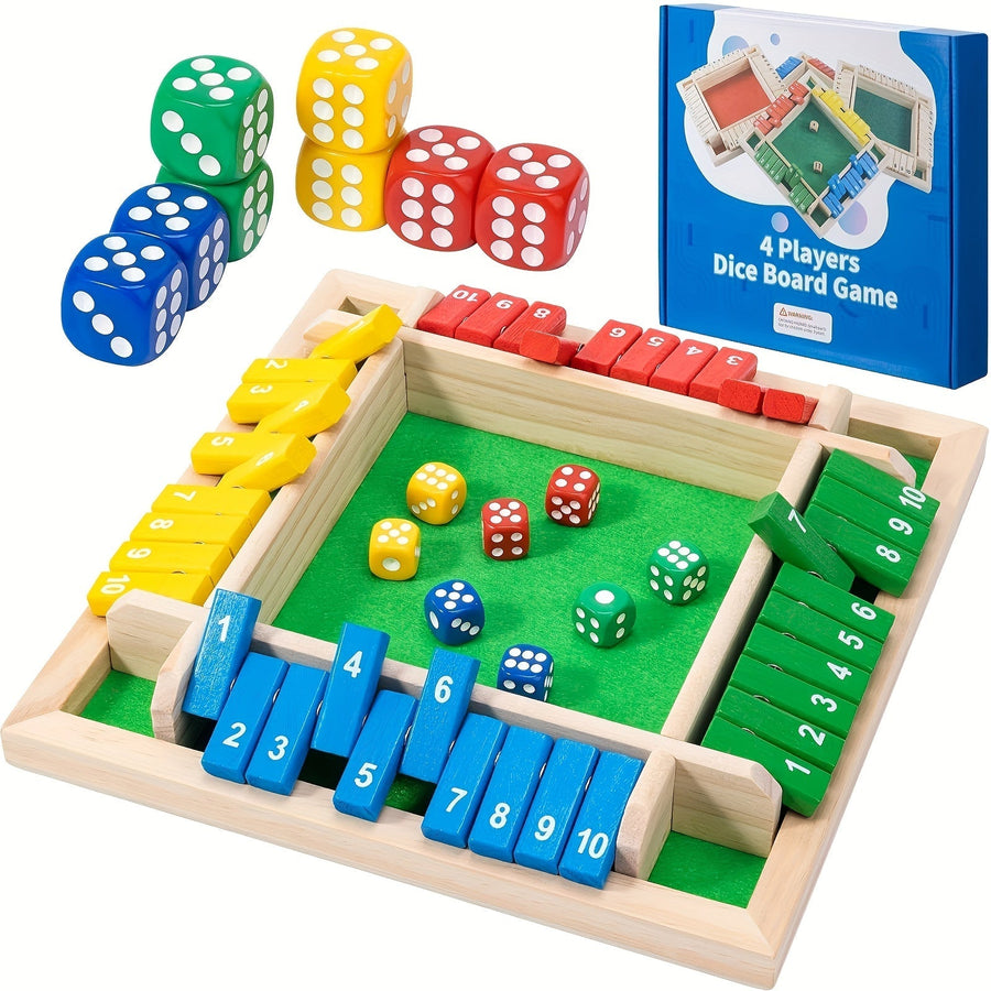 Shut The Box – Holzbrett-Würfelspiel