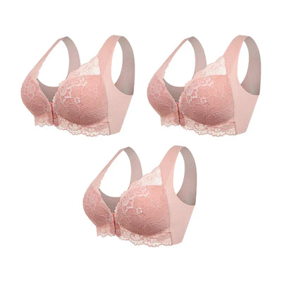 Nahtloser Push-Up BH Mit Frontverschluss | 3er Pack Komfort & Halt