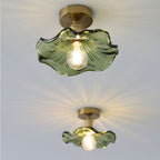 Blütenförmige LED-Deckenleuchte | Glas- & Metallkonstruktion | Florale Deckenlampe für Wohn- und Essbereiche | Schmid