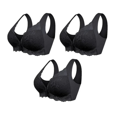 Nahtloser Push-Up BH Mit Frontverschluss | 3er Pack Komfort & Halt