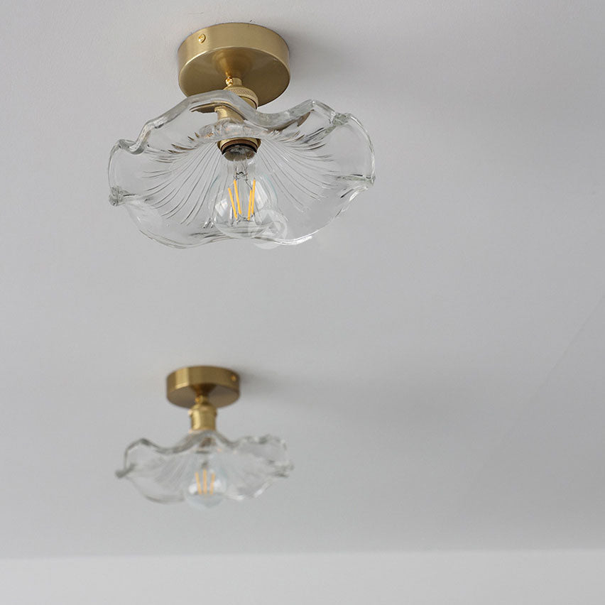 Blütenförmige LED-Deckenleuchte | Glas- & Metallkonstruktion | Florale Deckenlampe für Wohn- und Essbereiche | Schmid