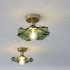 Blütenförmige LED-Deckenleuchte | Glas- & Metallkonstruktion | Florale Deckenlampe für Wohn- und Essbereiche | Schmid