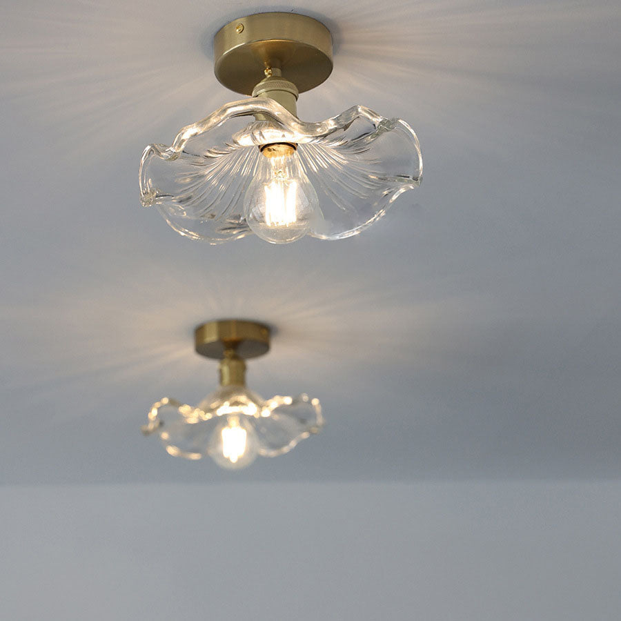 Blütenförmige LED-Deckenleuchte | Glas- & Metallkonstruktion | Florale Deckenlampe für Wohn- und Essbereiche | Schmid