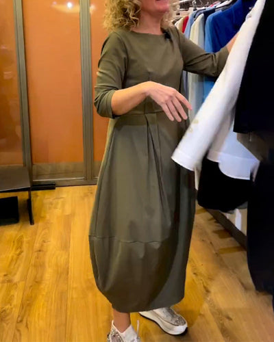 Grace | olivegrünes strickkleid