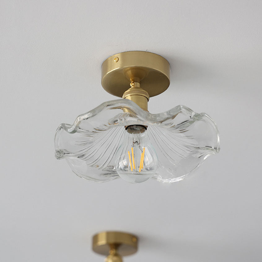 Blütenförmige LED-Deckenleuchte | Glas- & Metallkonstruktion | Florale Deckenlampe für Wohn- und Essbereiche | Schmid
