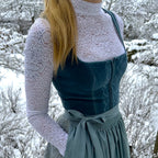 Damen Dirndl Kleid aus Baumwollmischung | Trachtenkleid mit Schürze und Volksmuster | Für Festivals und Kulturveranstaltungen | Schmid