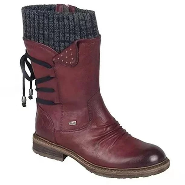 Premium | wasserdichte stiefel mit reißverschluss bis zur mitte der wade