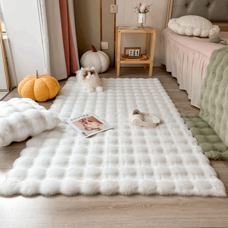 Plush Fashion Bubble Flower Teppich | Stilvoll & Komfortabel Für Zuhause