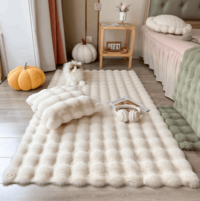 Plush Fashion Bubble Flower Teppich | Stilvoll & Komfortabel Für Zuhause