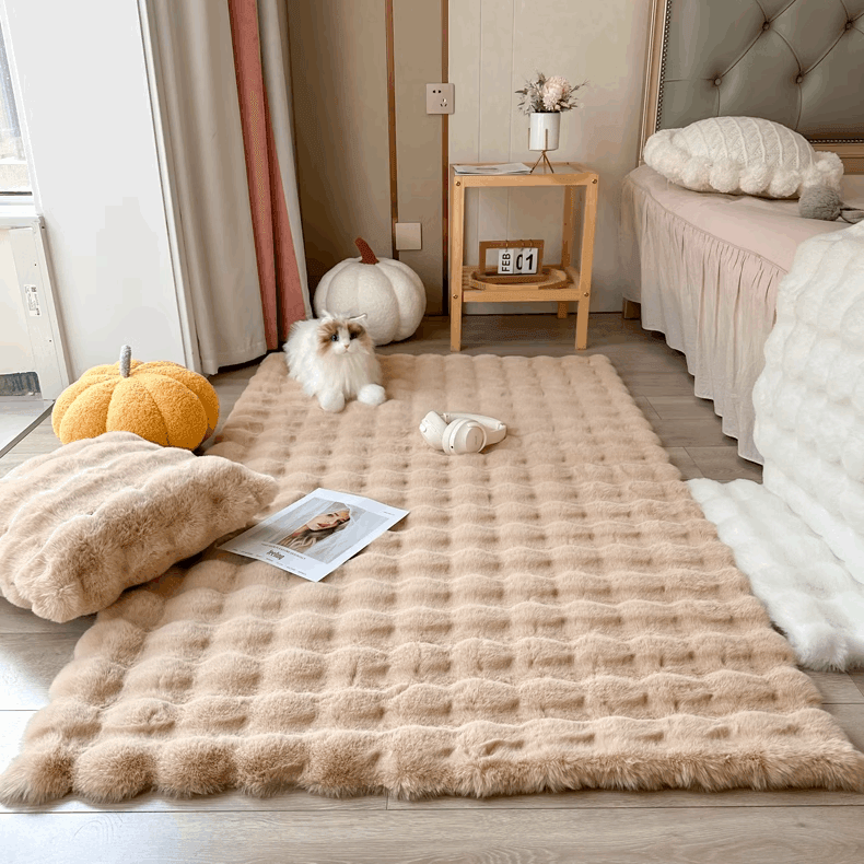 Plush Fashion Bubble Flower Teppich | Stilvoll & Komfortabel Für Zuhause