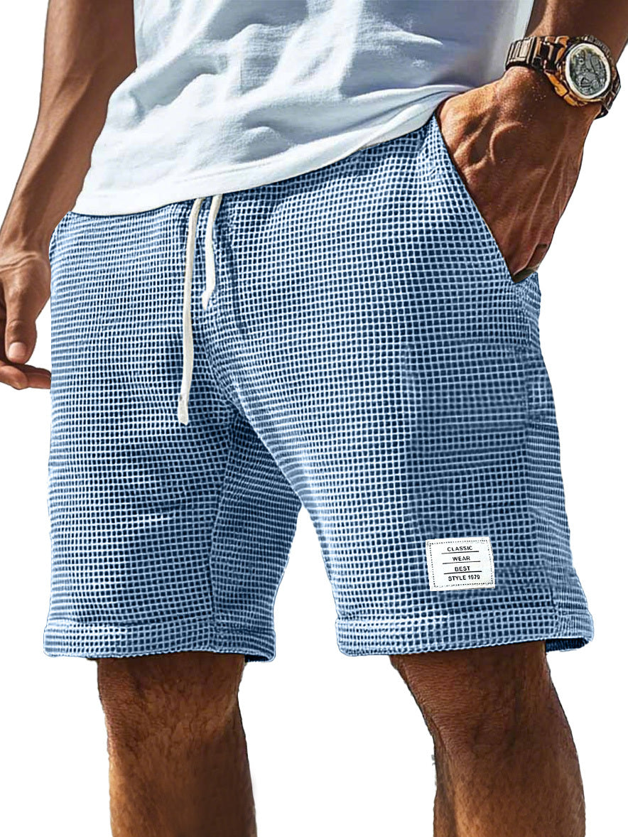 Komfortable Shorts mit Waffel-Logo und Kordelzug für Herren