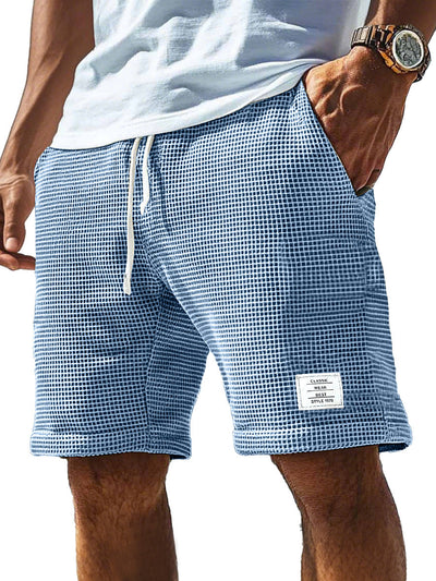 Komfortable Shorts mit Waffel-Logo und Kordelzug für Herren