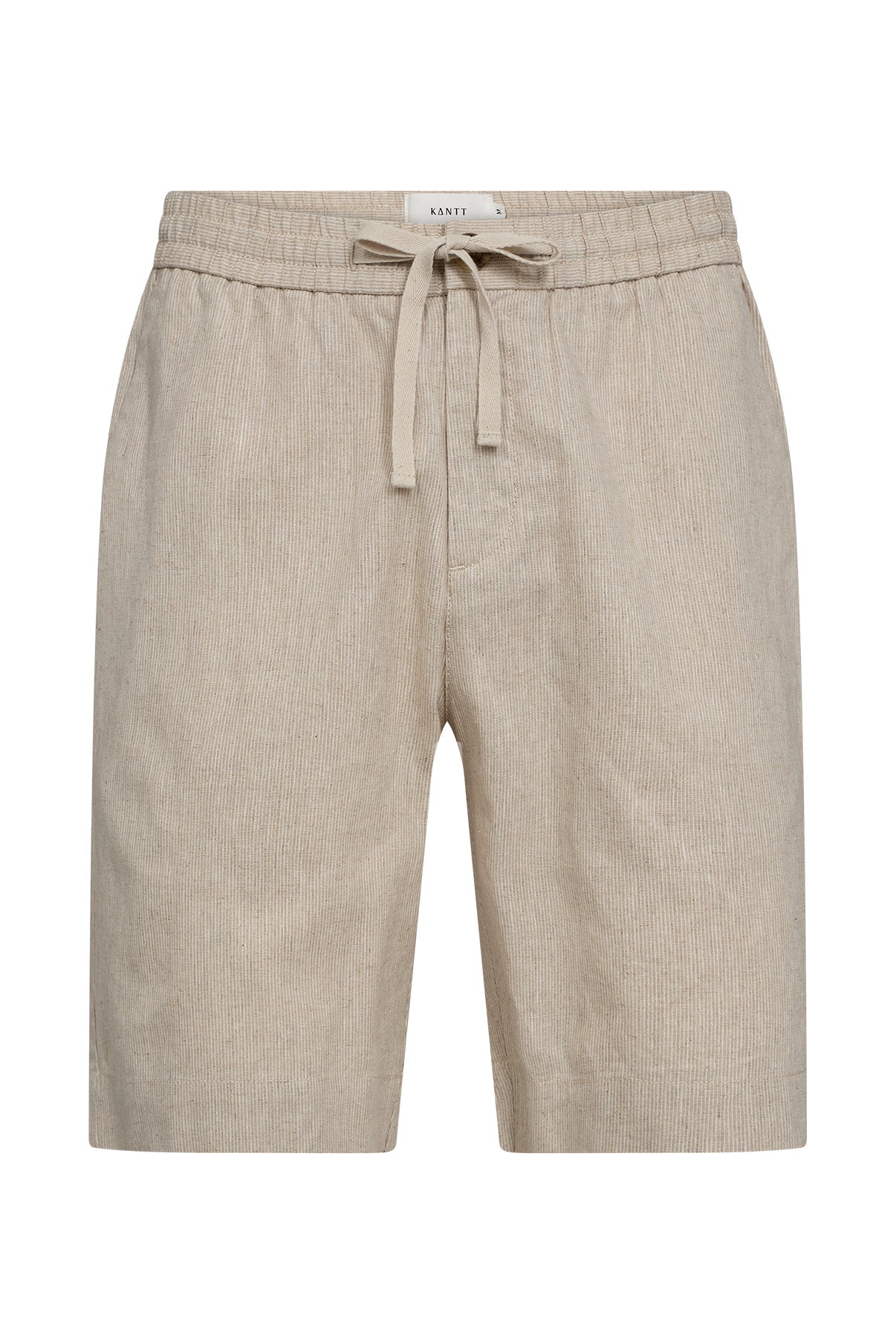 Kantt Hør‑Baumwoll‑Shorts Calko mit Elastikbund und Taschen