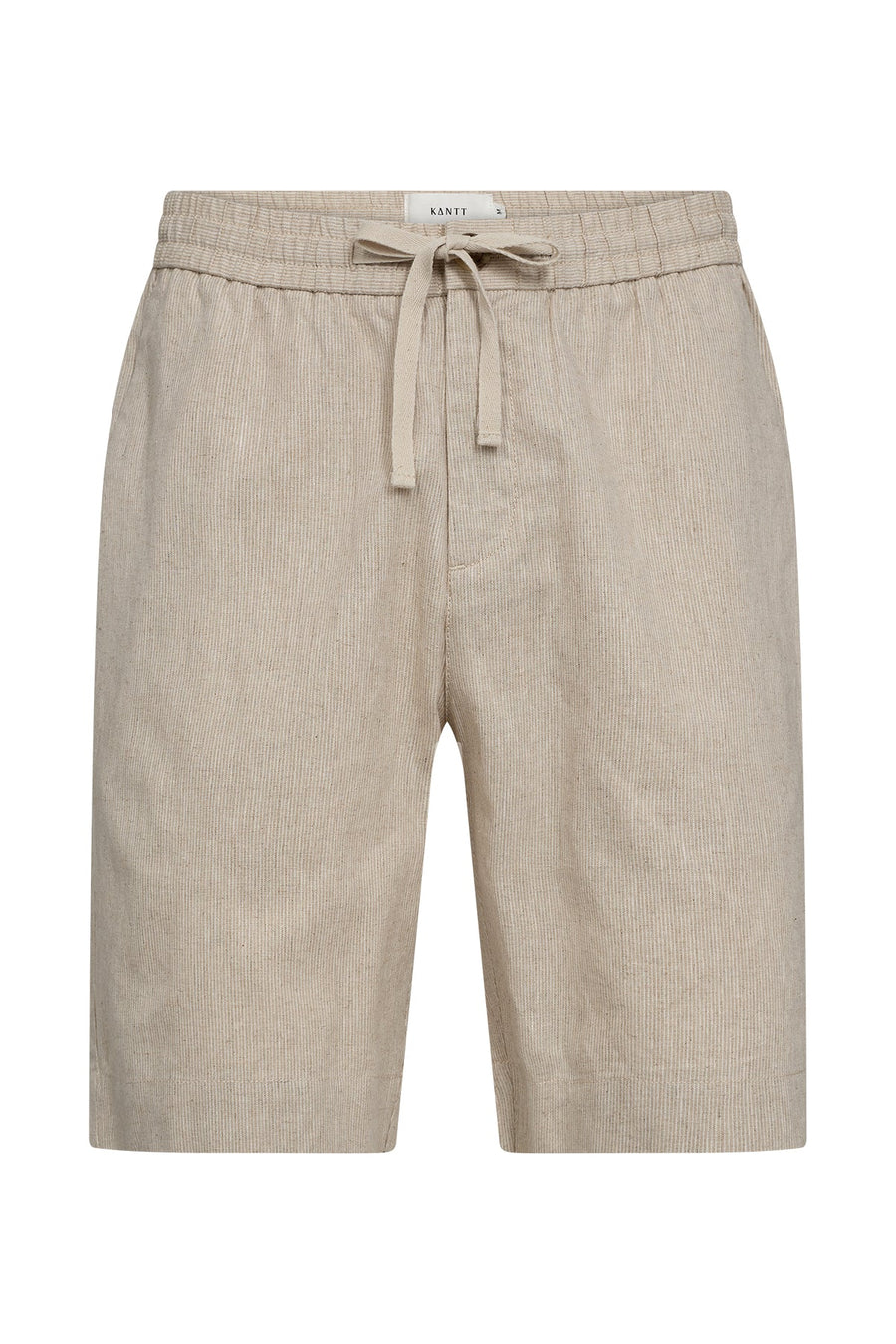 Kantt Hør‑Baumwoll‑Shorts Calko mit Elastikbund und Taschen