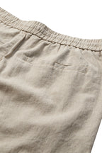 Kantt Hør‑Baumwoll‑Shorts Calko mit Elastikbund und Taschen