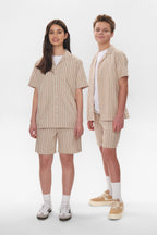 Mono Hør‑Shorts IZZY aus Leinen und Baumwolle mit Elastikbund