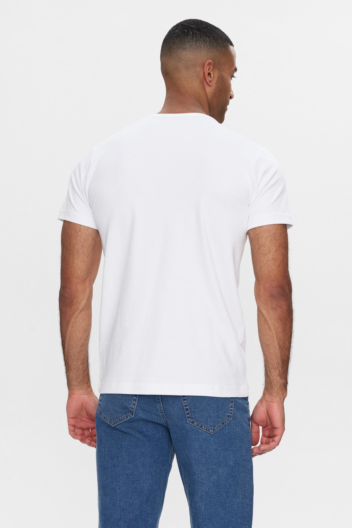 Kantt Kurzarm‑T‑Shirt Sam aus Baumwolle mit Rundhalsausschnitt