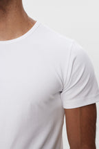Kantt Kurzarm‑T‑Shirt Sam aus Baumwolle mit Rundhalsausschnitt