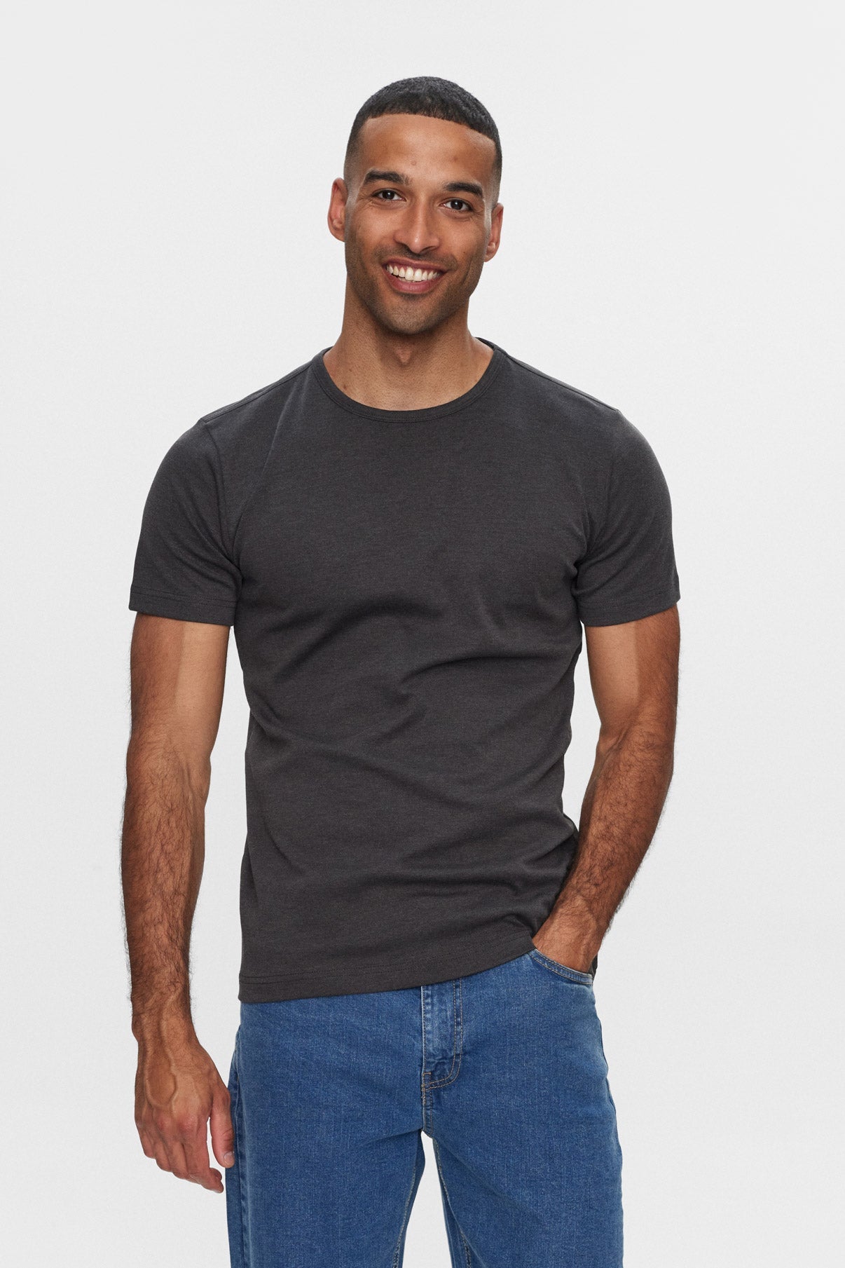 Kantt Kurzarm‑T‑Shirt Sam aus Baumwolle mit Rundhalsausschnitt