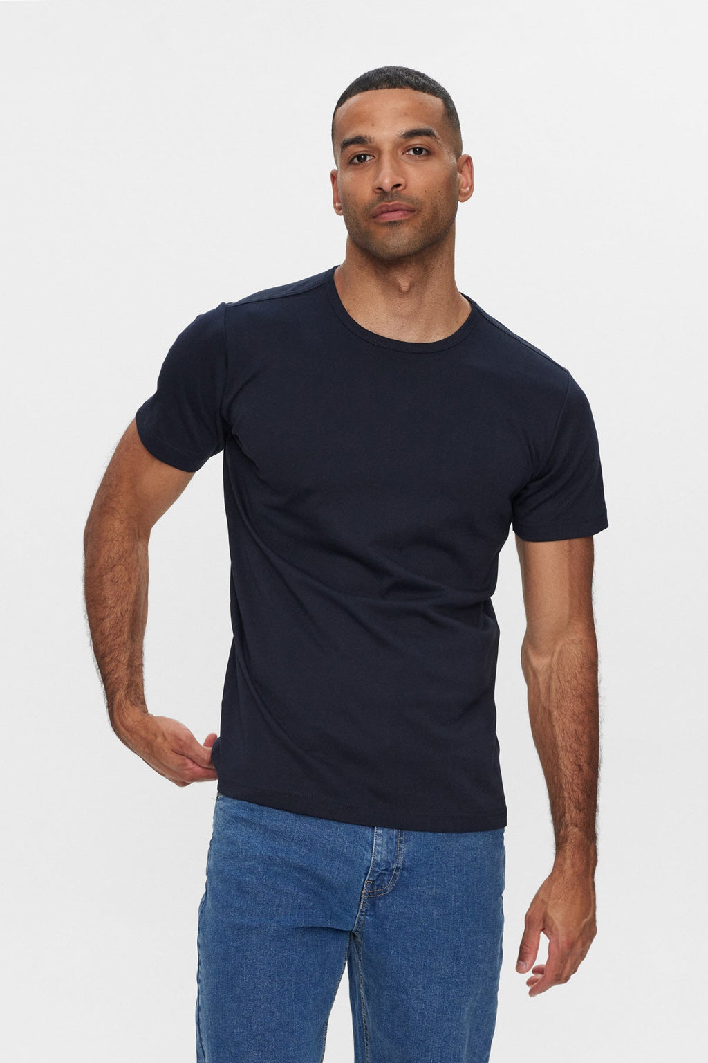 Kantt Kurzarm‑T‑Shirt Sam aus Baumwolle mit Rundhalsausschnitt