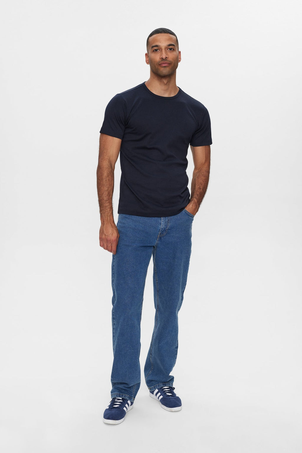 Kantt Kurzarm‑T‑Shirt Sam aus Baumwolle mit Rundhalsausschnitt
