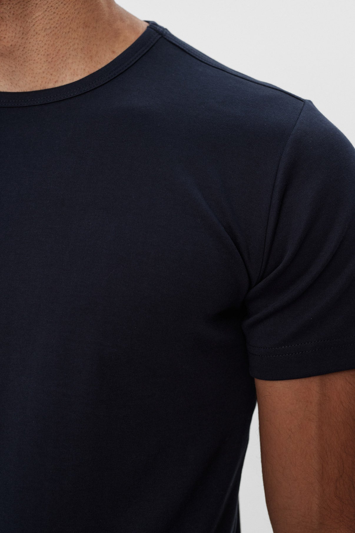 Kantt Kurzarm‑T‑Shirt Sam aus Baumwolle mit Rundhalsausschnitt