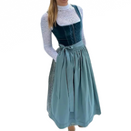 Damen Dirndl Kleid aus Baumwollmischung | Trachtenkleid mit Schürze und Volksmuster | Für Festivals und Kulturveranstaltungen | Schmid