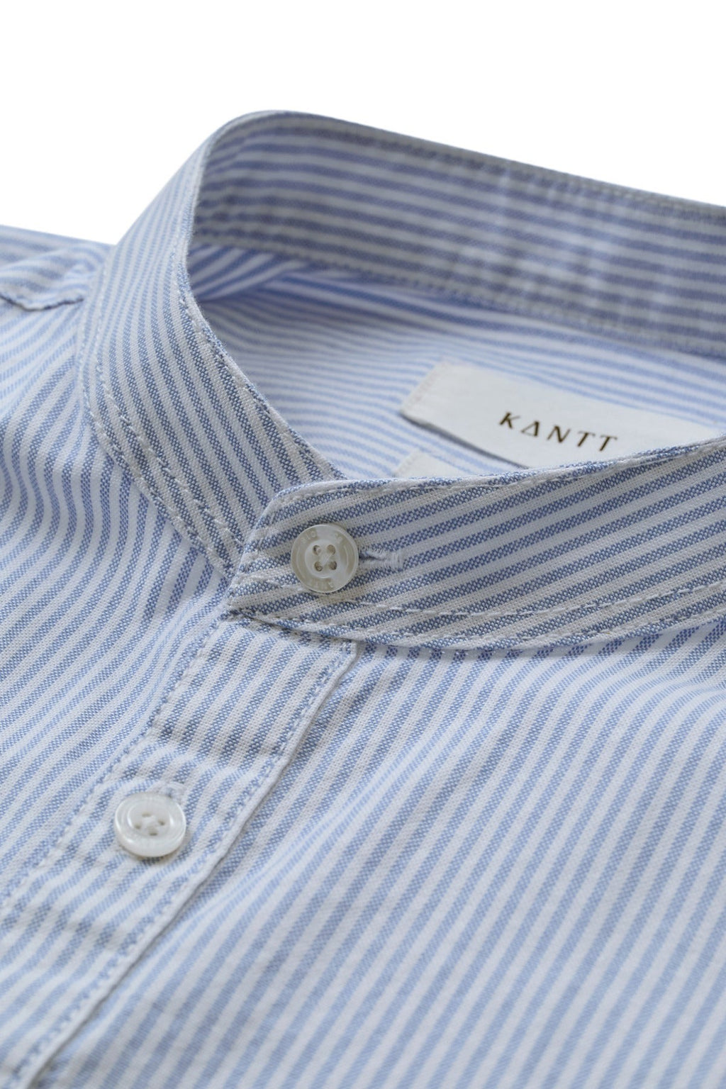 Kantt Langarm‑Hemd Rome mit Button‑Down Kragen aus Baumwolle