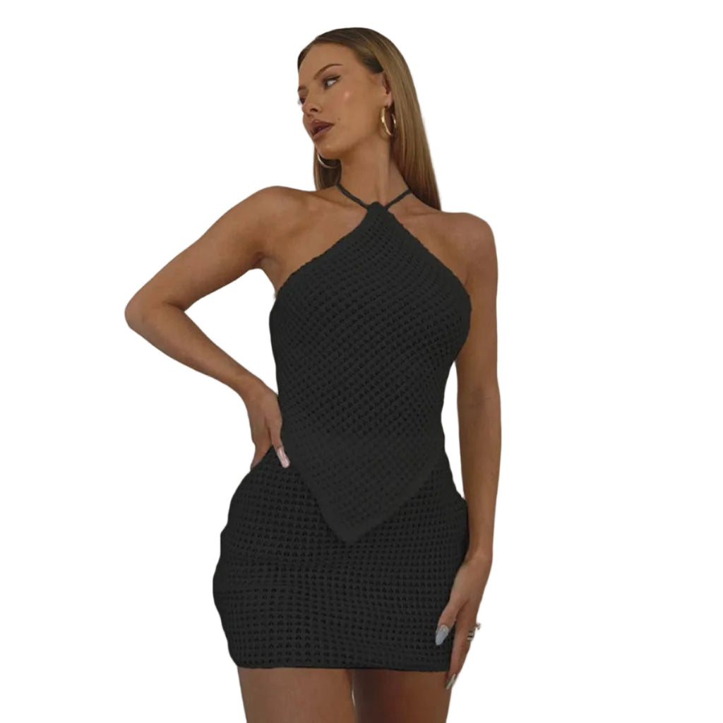 Damen Set aus Baumwollmischung | Haltertop und Rock Set | Alltag und Urlaub | Schmid