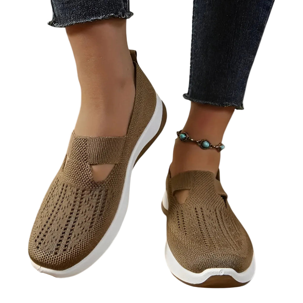 Damen Freizeitschuhe – Flach, Schnürung/Slip-on, Einfarbig