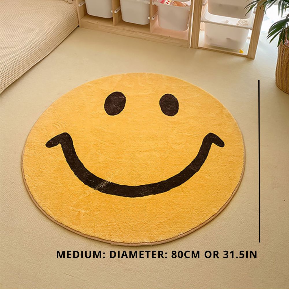 Smiley Gesicht Teppich | Verspieltes Design Für Wohn- Und Schlafzimmer