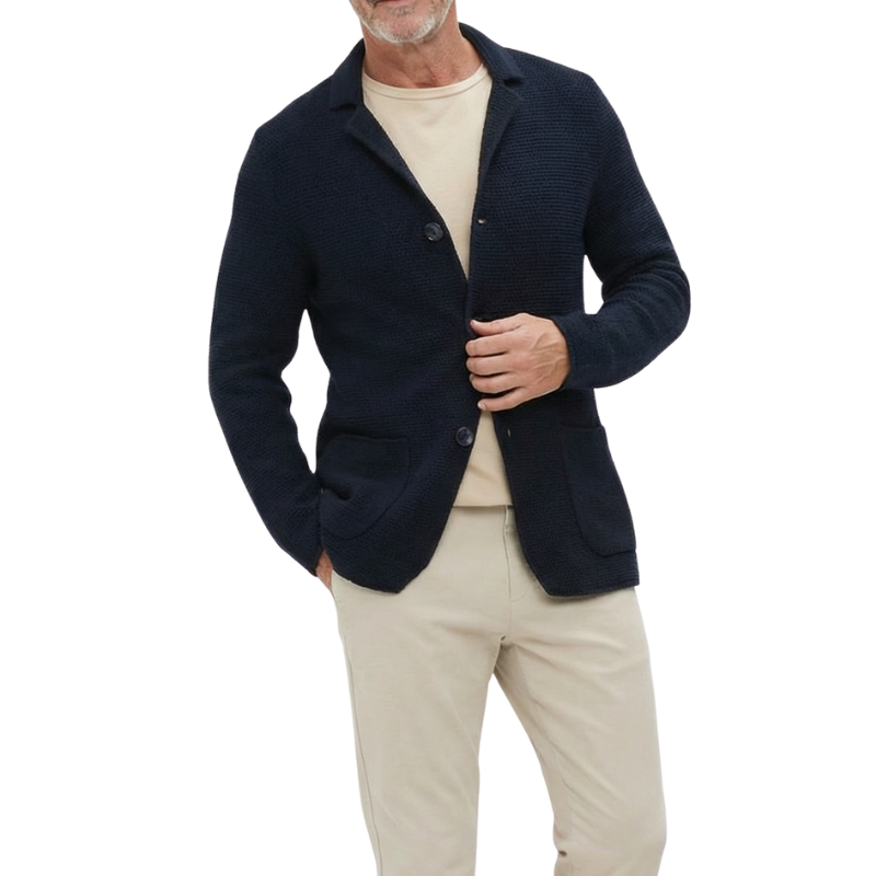 Lorenzo Strick-Cardigan – Herren Knitwear Cardigan mit Knopfleiste
