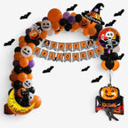 Halloween Ballon Set aus Latex | Mehrfarbige Ballons mit Kürbismotiv | Partydekoration für Halloween & Themenveranstaltungen | Schmid