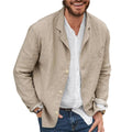 Herrenjacke mit Reverskragen | Langarm Jacke in Regulärer Passform mit Knopfleiste | Alltag und Smart Casual | Schmid