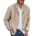 Herrenjacke mit Reverskragen | Langarm Jacke in Regulärer Passform mit Knopfleiste | Alltag und Smart Casual | Schmid