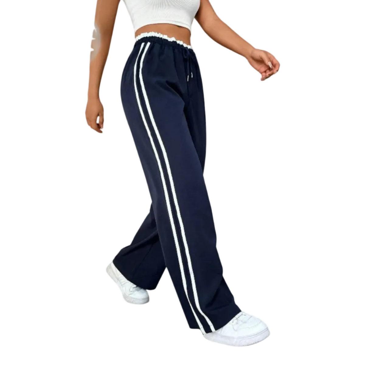 Damenhose | Weite Hose mit Kordelzug | Reguläre Freizeithose für den Alltag | Schmid