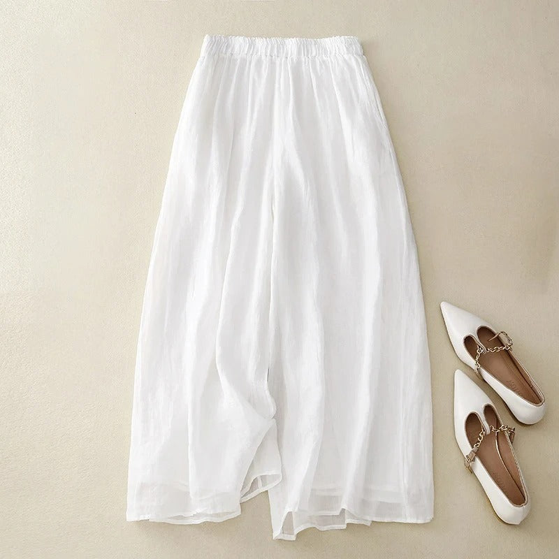 Nicole Leinenhose – Damen Leichte Hose mit Gerade-Bein-Schnitt