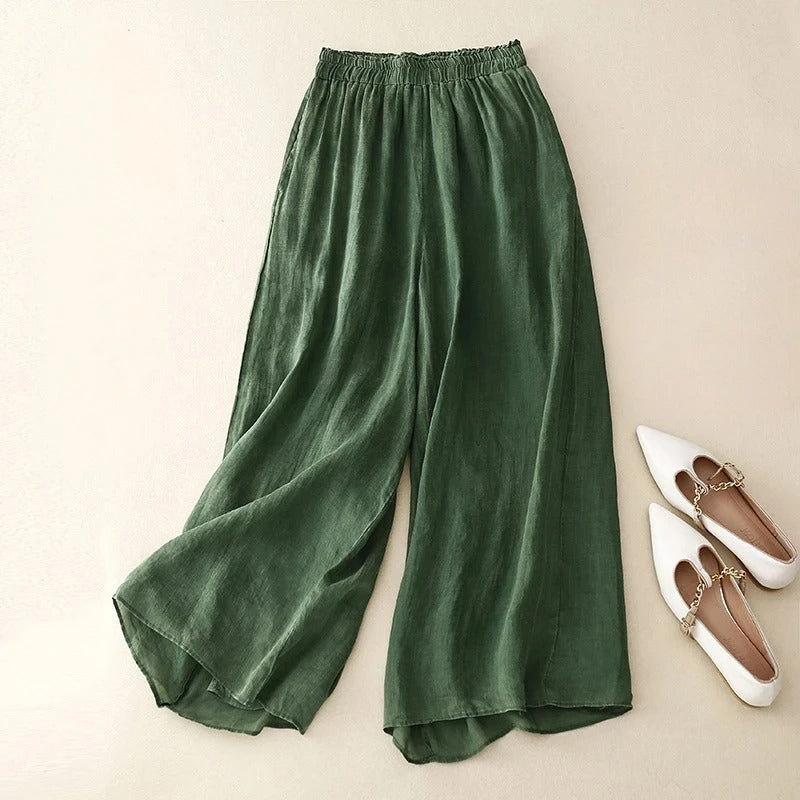 Nicole Leinenhose – Damen Leichte Hose mit Gerade-Bein-Schnitt