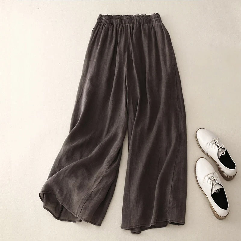 Nicole Leinenhose – Damen Leichte Hose mit Gerade-Bein-Schnitt