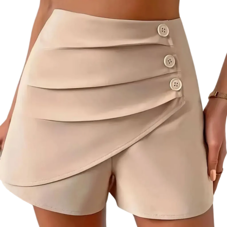 Damen Sommer Shorts I Polyester | Locker Sitzende Shorts Mit Asymmetrischem Design | Alltagsgebrauch | Schmid