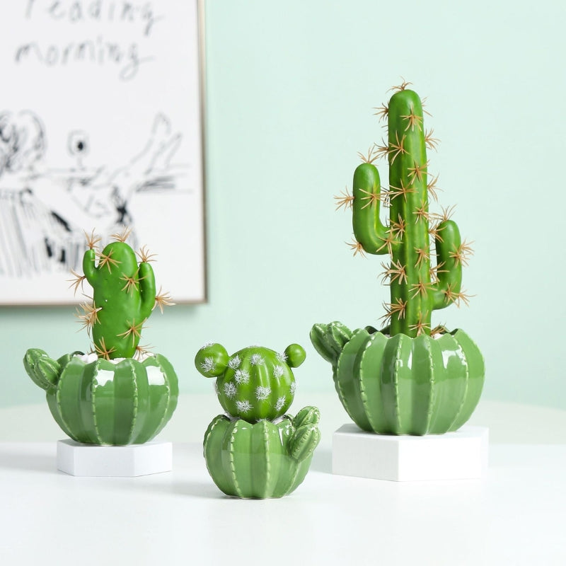 CactoForm | Skulpturaler Dekorativer Blumentopf Mit modernem Kaktus-Inspiration