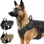 Taktische Hundeweste aus 1050D Nylon | Verstellbares No Pull Hundegeschirr mit D-Ring und Haltegriff | Training und Spaziergänge | Schmid