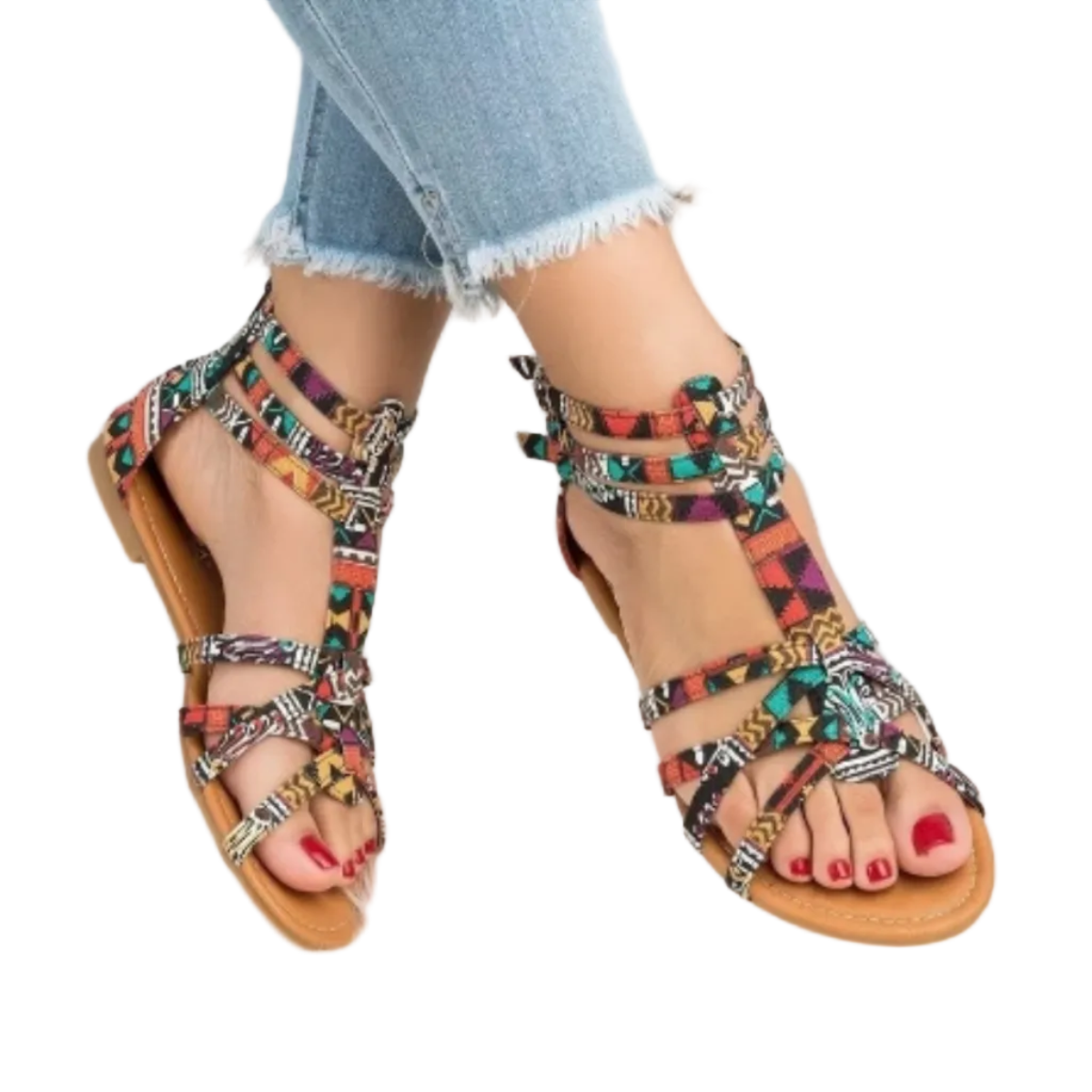Bunte - Sandalen Damensandalen für den Sommer