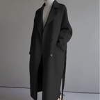 Damenmantel aus Baumwolle und Polyester | Langarm Mantel mit Reverskragen Knopfleiste und Seitentaschen | Alltag und Freizeit | Schmid