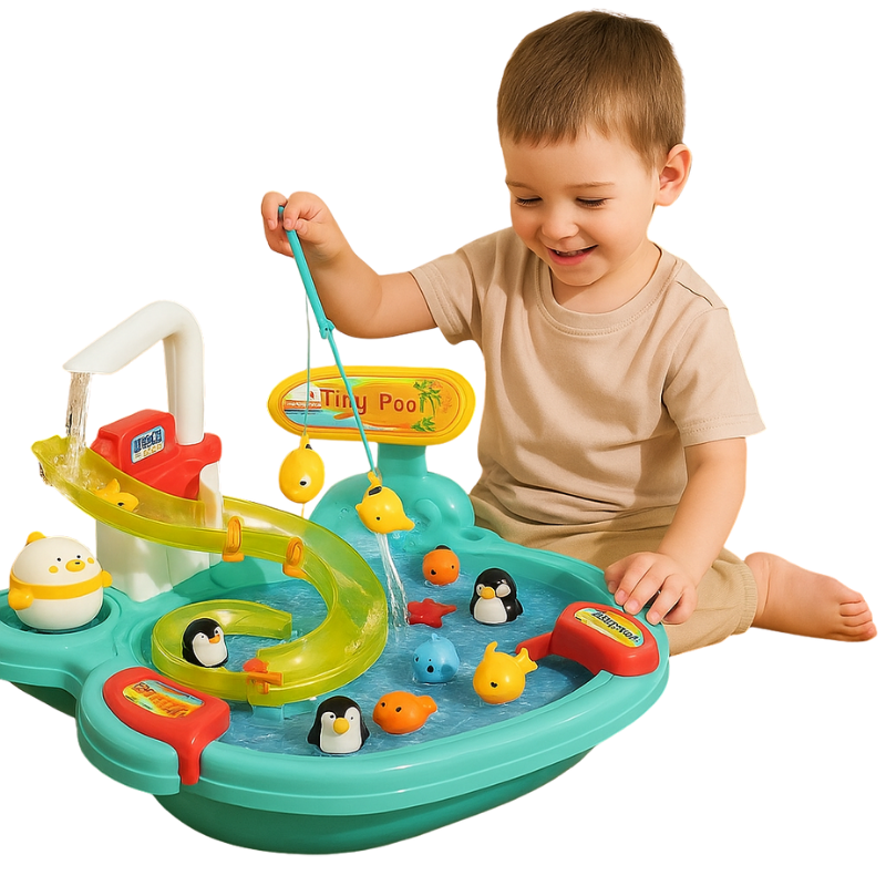 FinnyFun – Interaktives 2‑in‑1 Montessori‑Spielzeug mit gleitendem Fisch