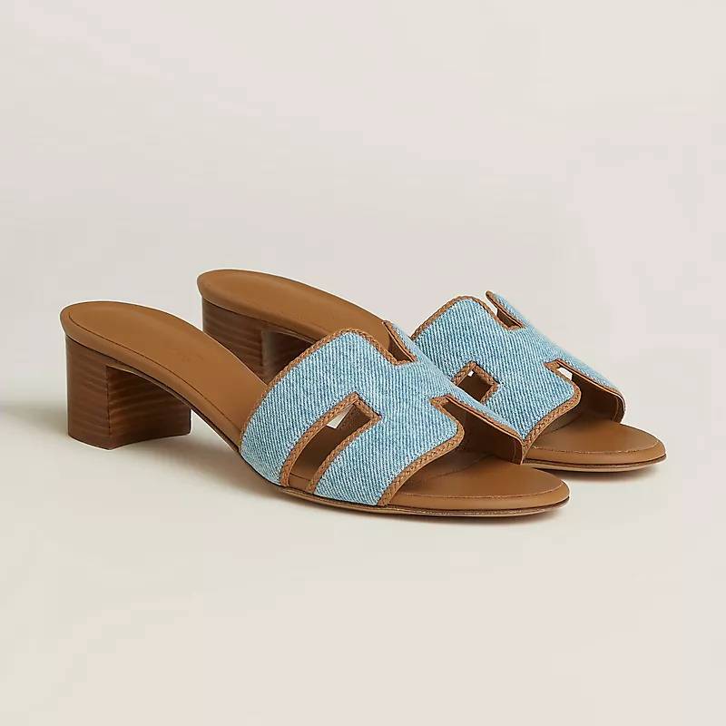 Damen Sandalen | Slip-On Sandalen mit Eckigem Absatz | Reguläre Passform für Alltag und Smart Casual | Schmid