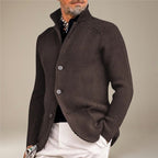 Herrenjacke mit Knopfleiste | Lange Ärmel & Seitentaschen | Regular-Fit Freizeitjacke für Alltag, Reisen & Layering | Schmid