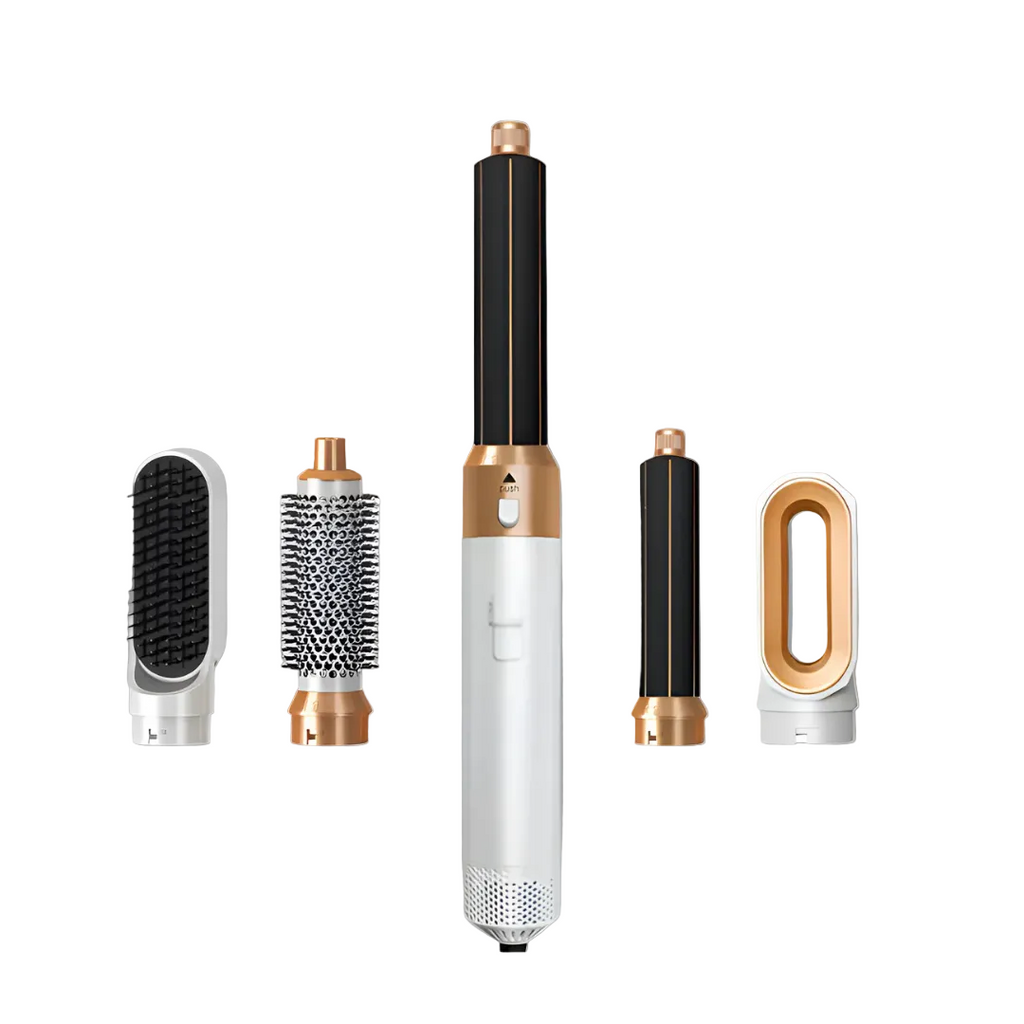 5-in-1 Haarstyler | Einstellbare Temperatur & Integrierter Luftstrom | Multifunktionsgerät zum Trocknen, Locken & Glätten | Schmid